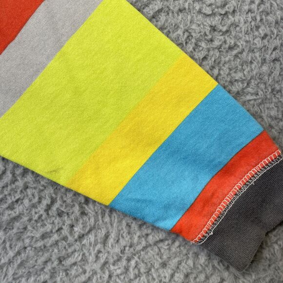 Crocs Full Zip Sweater Boys 10 Yellow Striped Blue Green Hoodie Sweatshirt - Picture 13 of 16